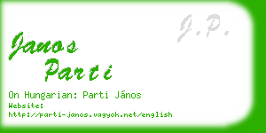 janos parti business card
